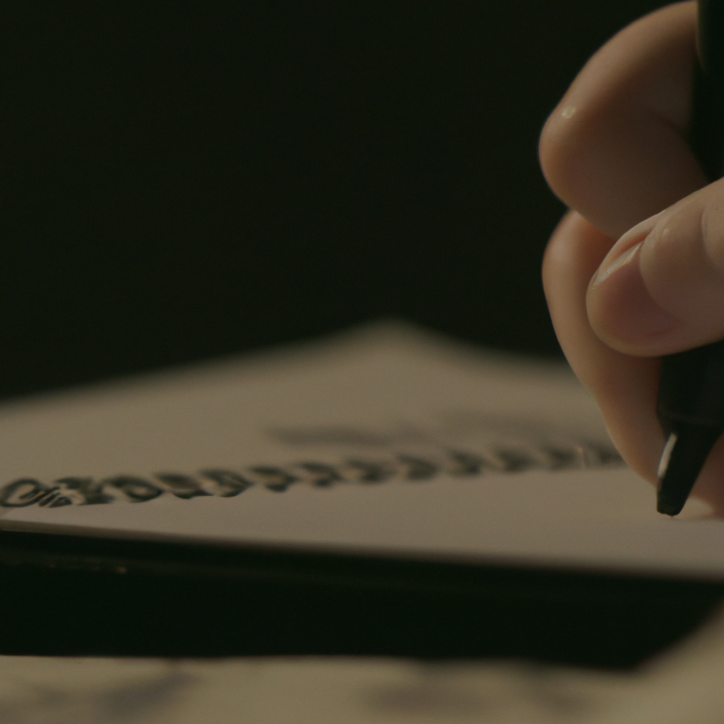a person writing in their journal